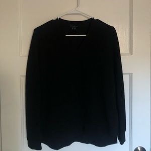 Theory Black VNeck Sweater Size Zippers (Size S)